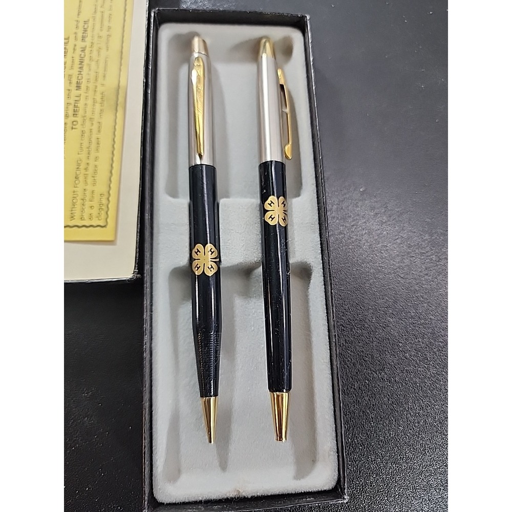 Vintage 4H Club Logo Pen And Pencil Set  Alexander Ballpoint Pen Lead Pencil